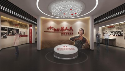 现代人物展厅3D模型下载